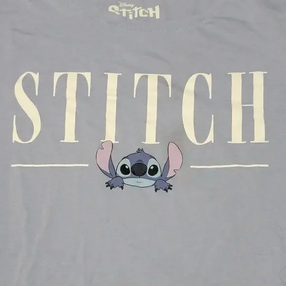 Disney Stitch Grey & Lavender PJ / Lounge Set - Size 1XL - Picture 3 of 8